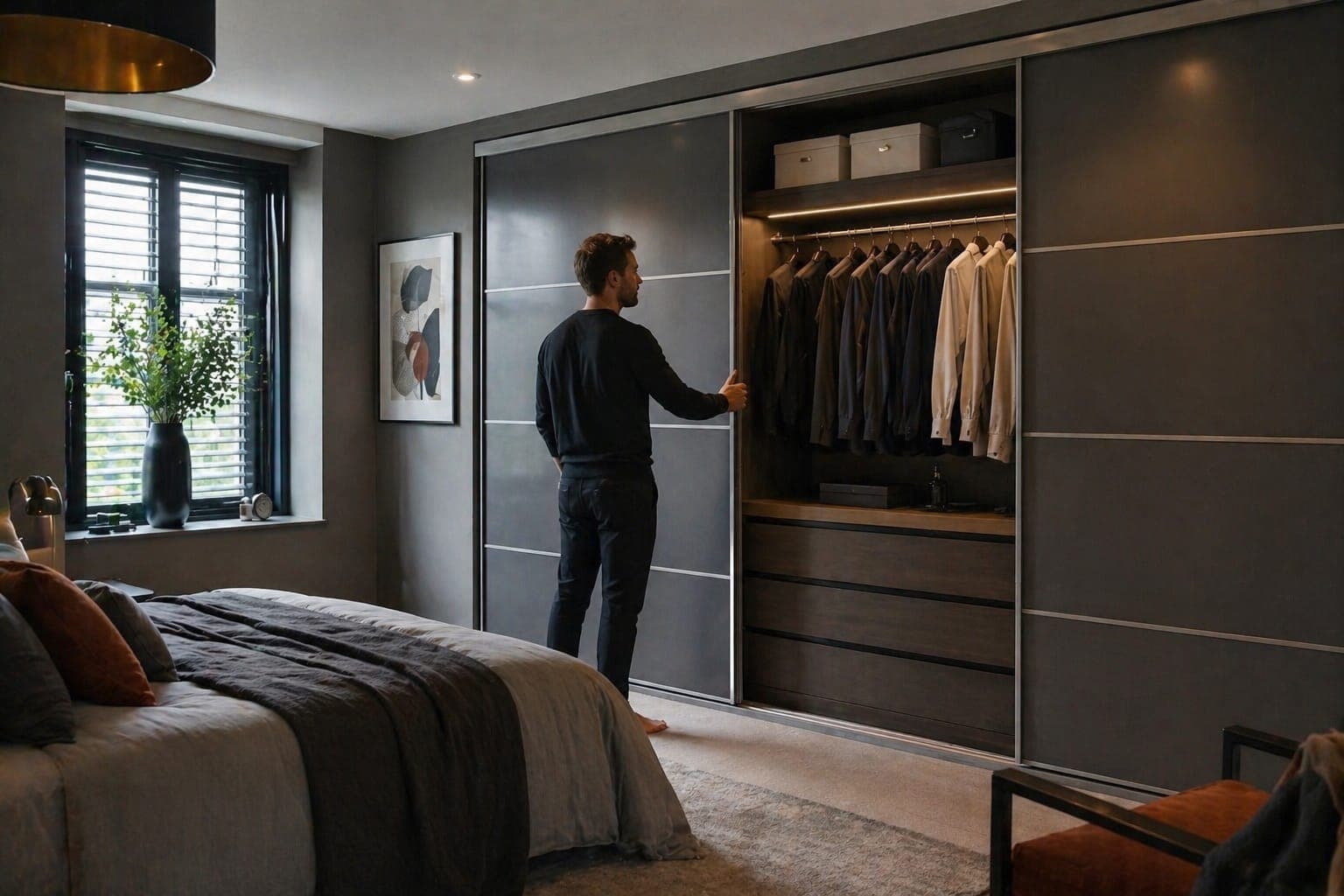 A custom-fitted wardrobe by GoConvert partners